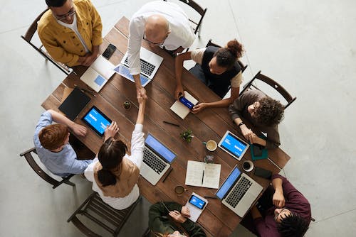 Business Students at Table